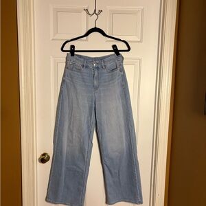 American Eagle Light Blue high rise Wide-Leg Women Jeans